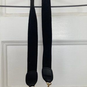 Clare V. black webbed cross-body strap